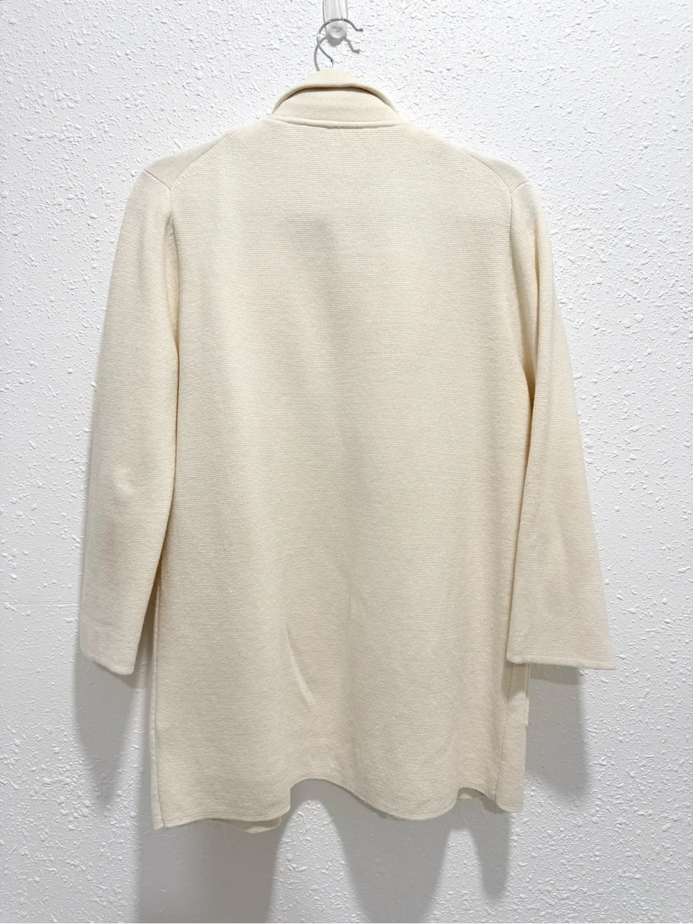 J. Crew 365 cotton merino wool polyester blend Cream Relaxed Open-Front Blazer S